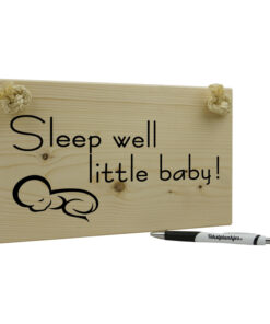 Tekst op hout - sleep well little baby