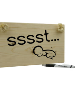 Tekst op hout - ssssst baby