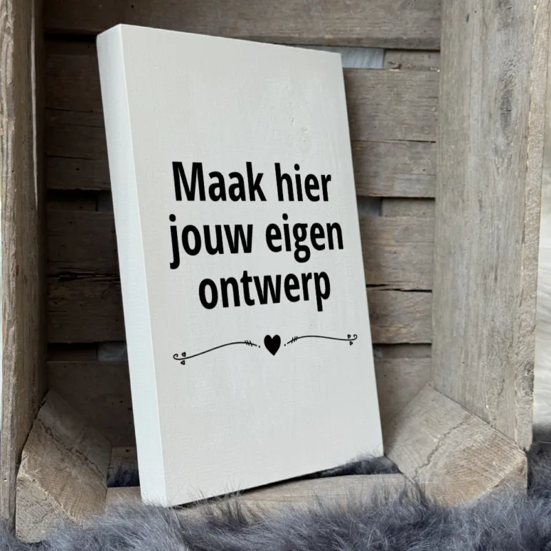 maak je eigen tekst op hout, maak je eigen ontwerp