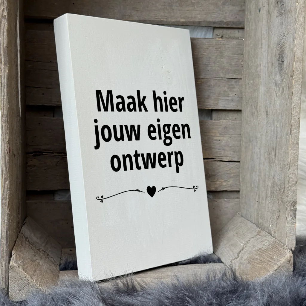 maak je eigen tekst op hout, maak je eigen ontwerp