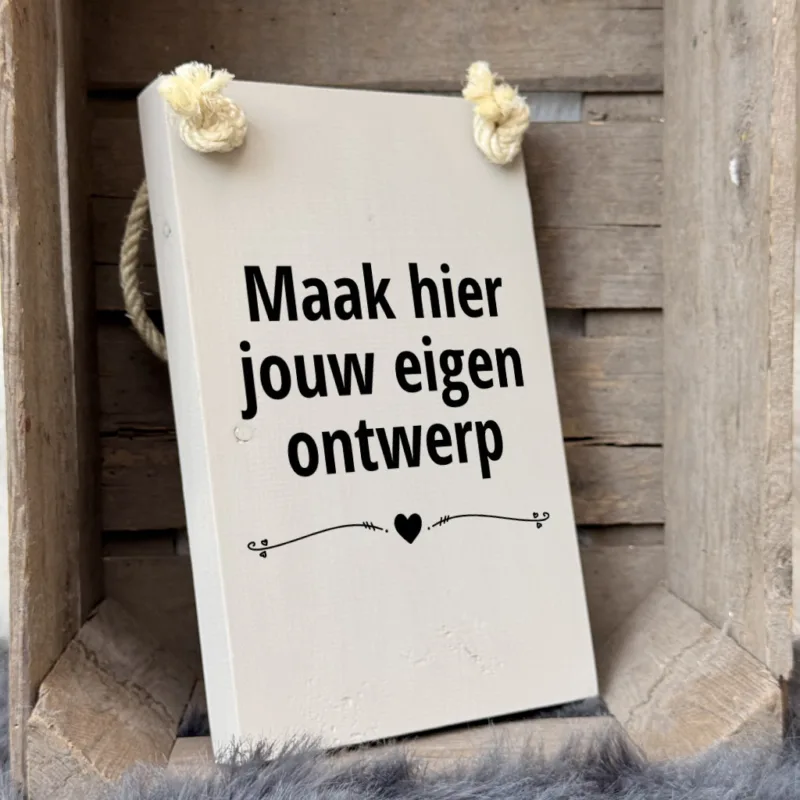 maak je eigen tekst op hout, maak je eigen ontwerp