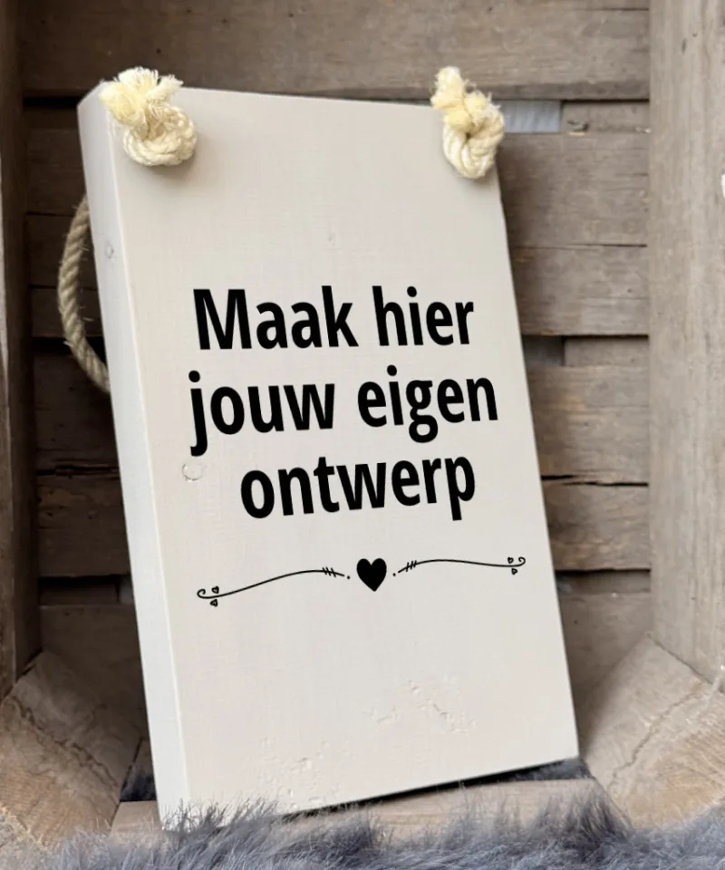maak je eigen tekst op hout, maak je eigen ontwerp