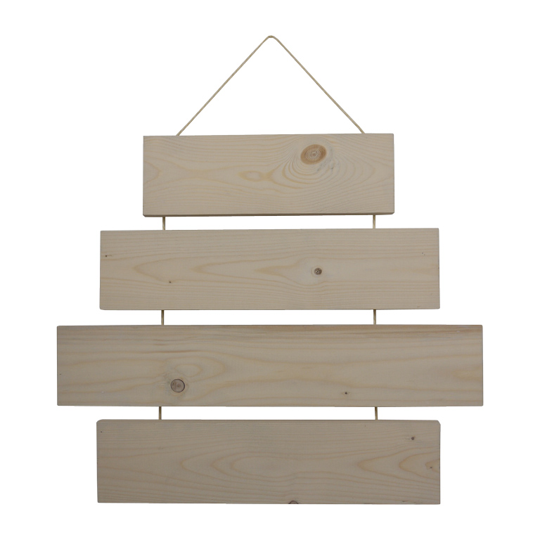 Tekstbord of wandbord - tekst op hout met touw