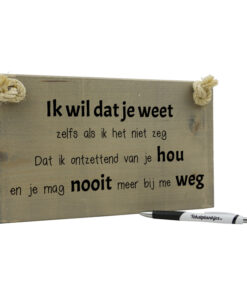 Ik wil dat je weet