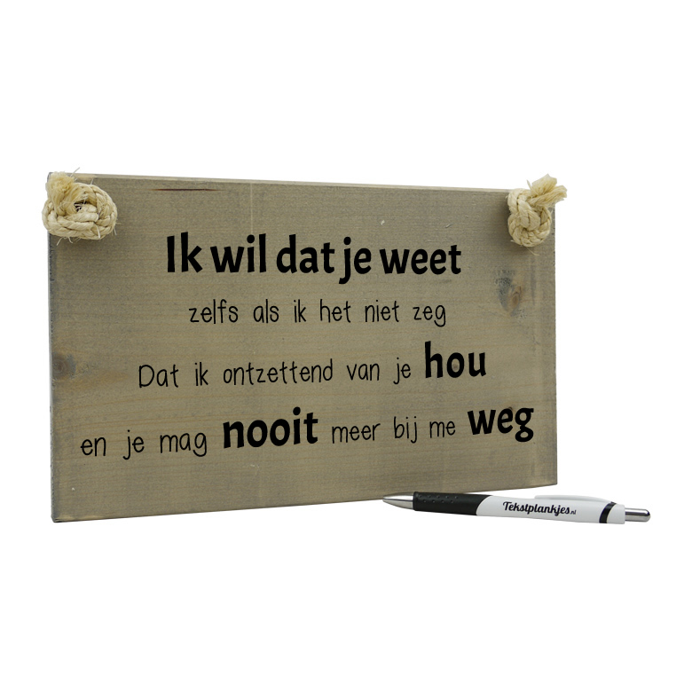 Ik wil dat je weet