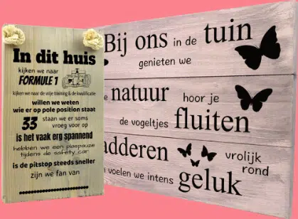 tekst op hout tekstbord origineel cadeau persoonlijk cadeau gepersonaliseerd cadeau