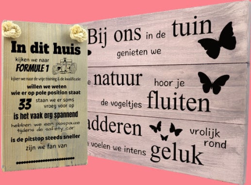 tekst op hout tekstbord origineel cadeau persoonlijk cadeau gepersonaliseerd cadeau