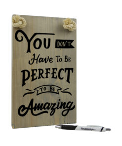 You don't have to be perfect