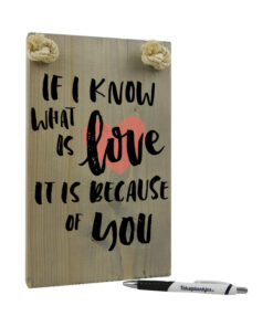 If I know what is love, it's because of you