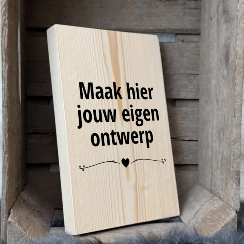 Ontwerp je eigen tekstplankje blank steigerhout - Afbeelding 2