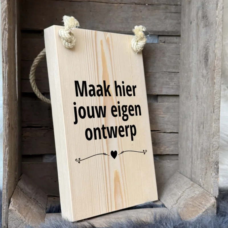 maak je eigen tekst op hout, maak je eigen ontwerp