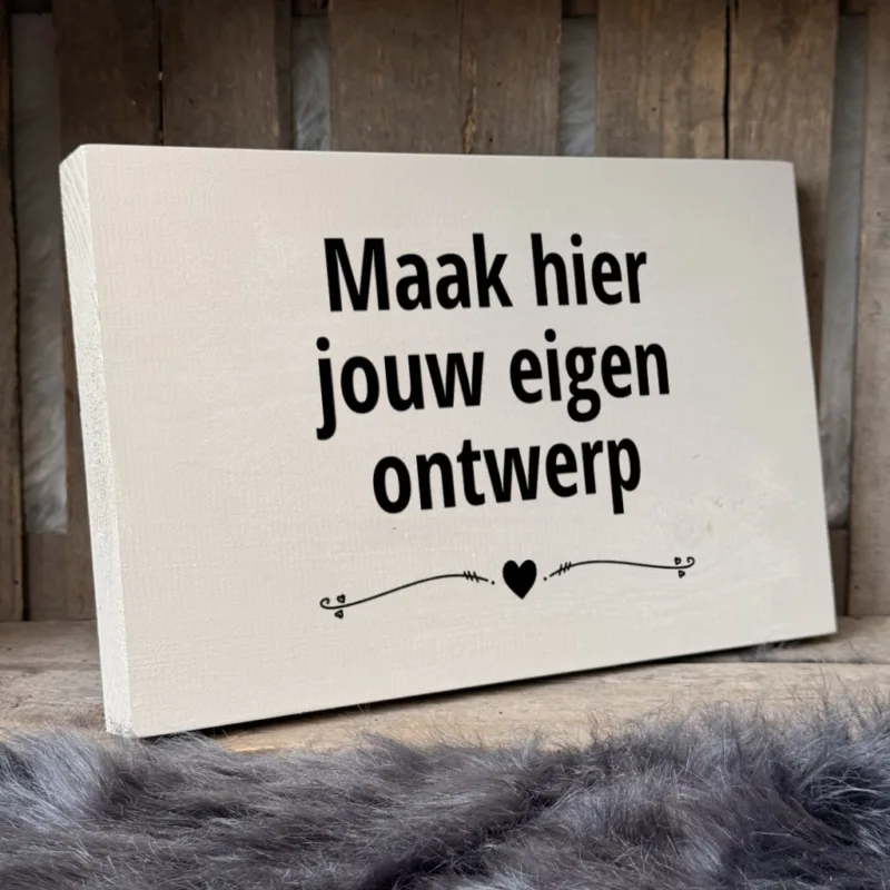 Ontwerp je eigen tekstplankje Vintage look steigerhout liggend - Afbeelding 2