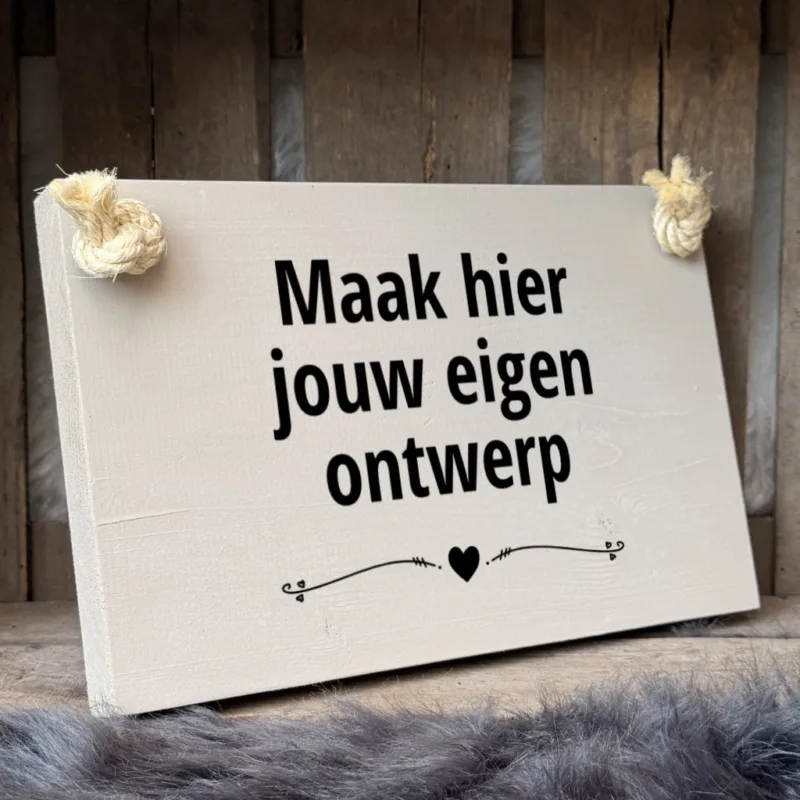 maak je eigen tekst op hout, maak je eigen ontwerp