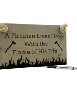 A fireman lives here with the flame of his life