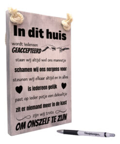 Tekstbord - zijn wij trots om onszelf te mogen zijn