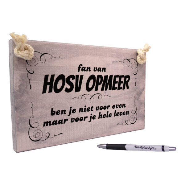 Tekst op hout tekstbord - fan van ben je niet voor even - voetbal - formule 1 - artiest