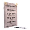 tekst op hout - tekstbord - huwelijkscadeau - cadeau jubileum - dates that forever changed our lives