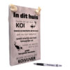 tekst op hout - tekstbord - in dit huis houden wij van onze koi