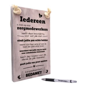origineel cadeau zorg - zorgmedewerkers bedankt