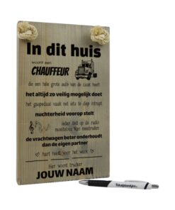 beloning Sportschool veteraan Hét originele cadeau voor jouw vrachtwagenchauffeur, inclusief naam