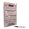tekst op hout - tekstbord - cadeau 60 jaar verjaardag - verjaardagscadeau geboren in 1960