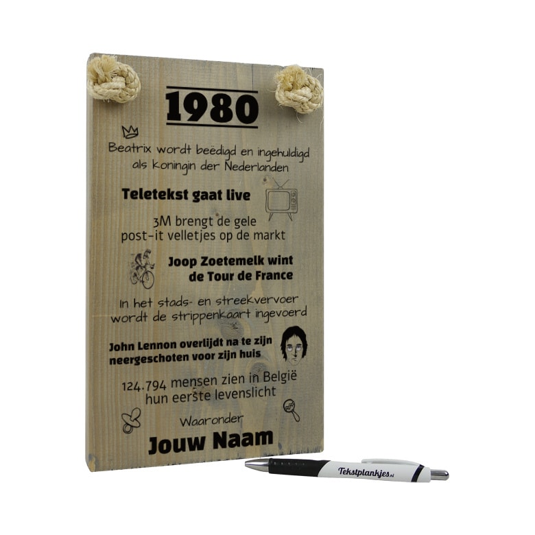 Betere tekst op hout - tekstbord - origineel cadeau 40 jaar verjaardag WV-63