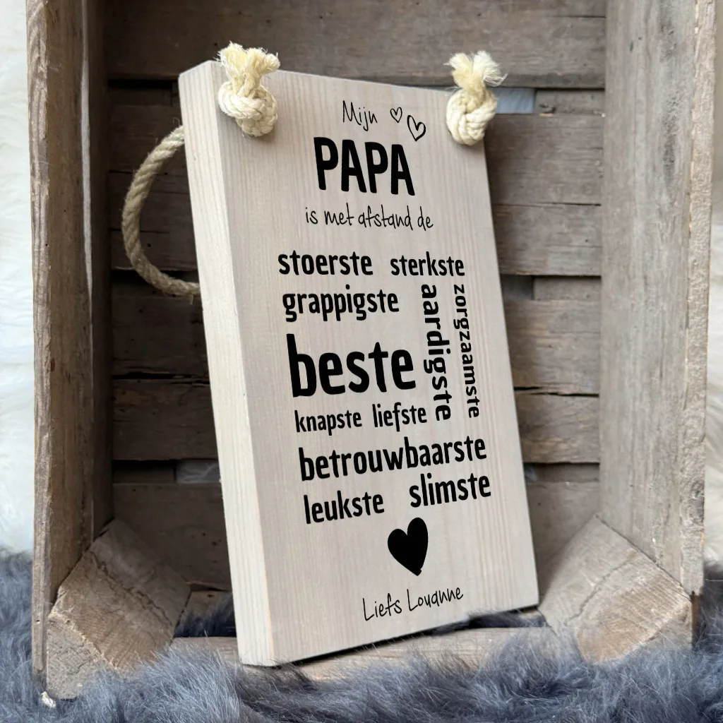 origineel cadeau vader - vaderdagcadeau -cadeau papa - mijn papa is met afstand de beste papa van allemaal