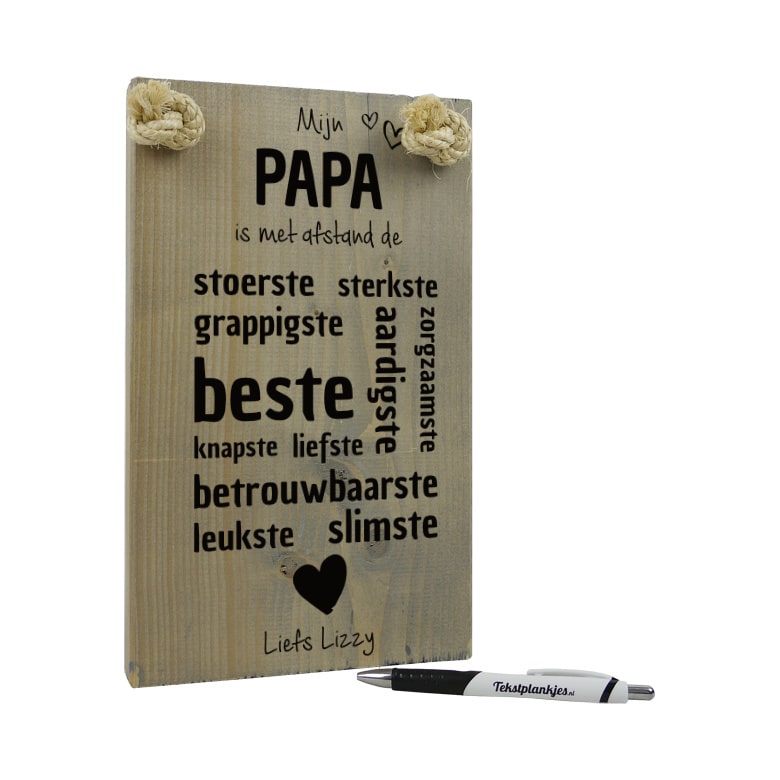 Begrijpen Tutor Smeren Origineel (vaderdag)cadeau voor je vader - Gepersonaliseerd tekstbord