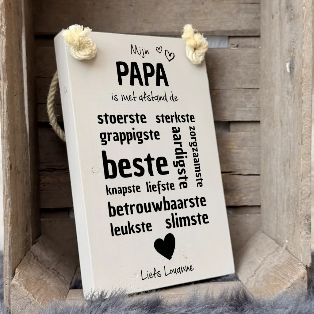origineel cadeau vader - vaderdagcadeau -cadeau papa - mijn papa is met afstand de beste papa van allemaal