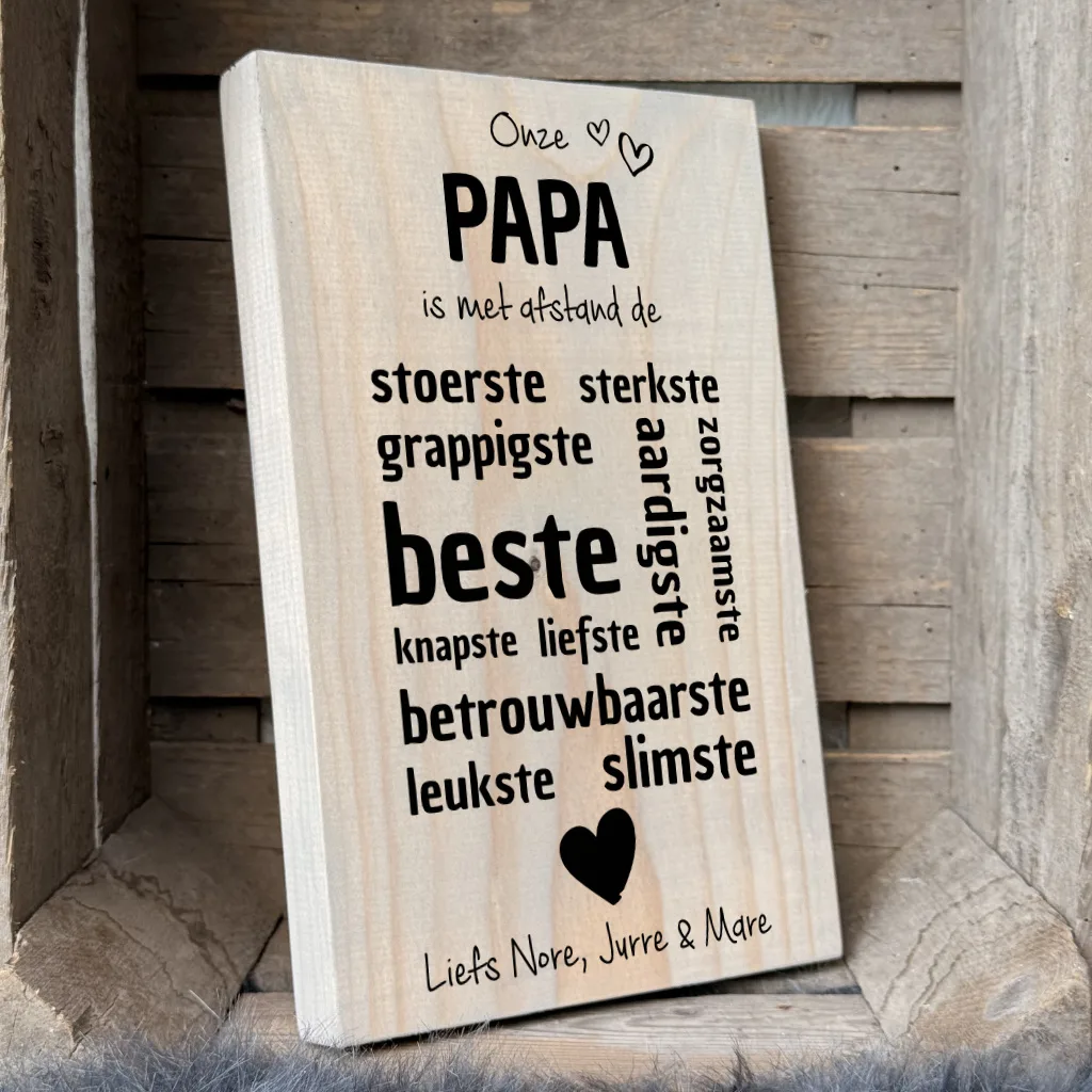 origineel cadeau vader - vaderdagcadeau -cadeau papa - onze papa is met afstand de beste papa van allemaal