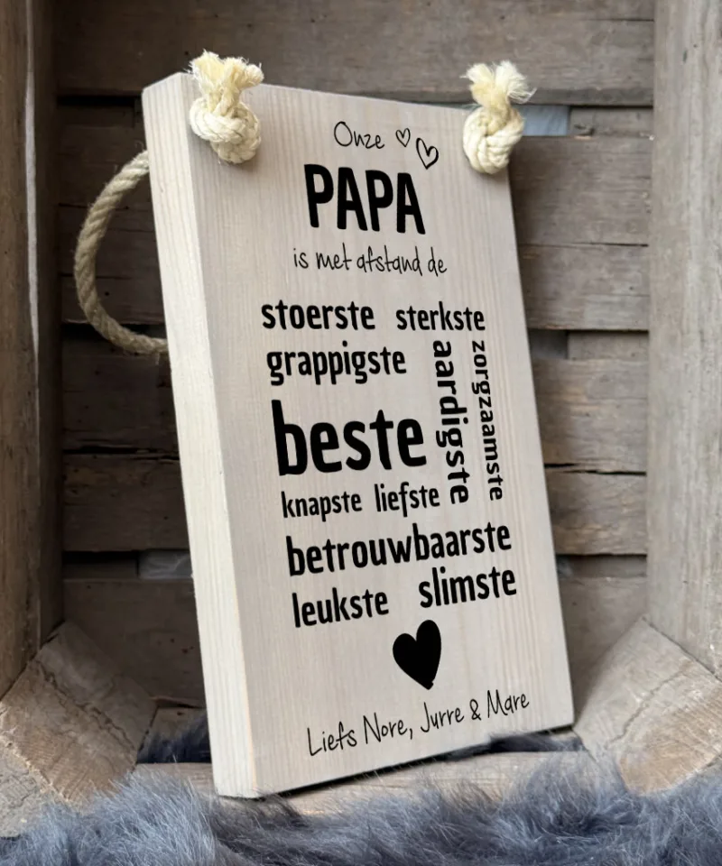 origineel cadeau vader - vaderdagcadeau -cadeau papa - onze papa is met afstand de beste papa van allemaal