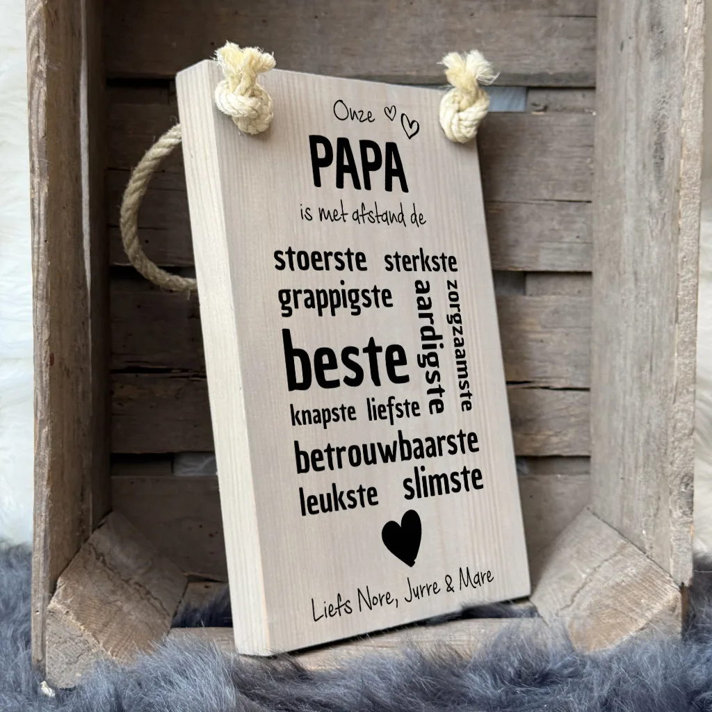 origineel cadeau vader - vaderdagcadeau -cadeau papa - onze papa is met afstand de beste papa van allemaal