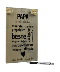 origineel cadeau vader - vaderdagcadeau -cadeau papa - onze papa is met afstand de beste papa van allemaal