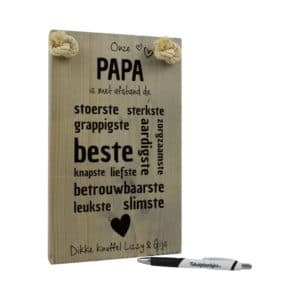 origineel cadeau vader - vaderdagcadeau -cadeau papa - onze papa is met afstand de beste papa van allemaal