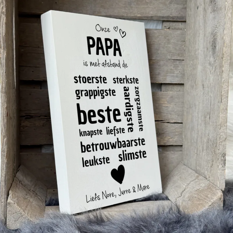 origineel cadeau vader - vaderdagcadeau -cadeau papa - onze papa is met afstand de beste papa van allemaal