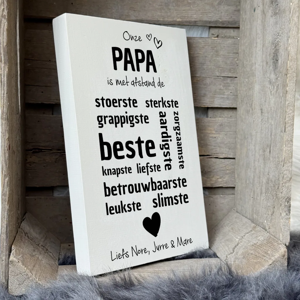 origineel cadeau vader - vaderdagcadeau -cadeau papa - onze papa is met afstand de beste papa van allemaal