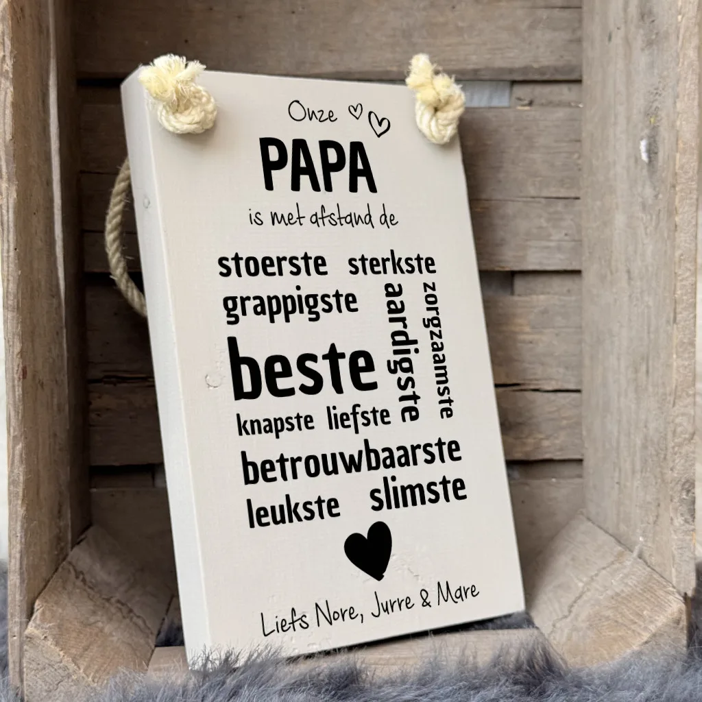 origineel cadeau vader - vaderdagcadeau -cadeau papa - onze papa is met afstand de beste papa van allemaal