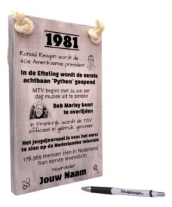 origineel cadeau 40 jaar verjaardag - verjaardagscadeau geboren in 1981