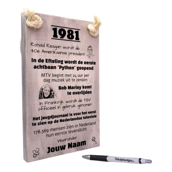 origineel cadeau 40 jaar verjaardag - verjaardagscadeau geboren in 1981