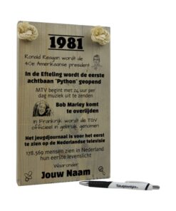 origineel cadeau 40 jaar verjaardag - verjaardagscadeau geboren in 1981