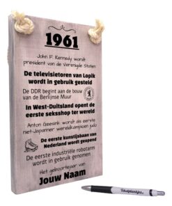 persoonlijk en origineel cadeau 60 jaar verjaardag - verjaardagscadeau geboren in 1961