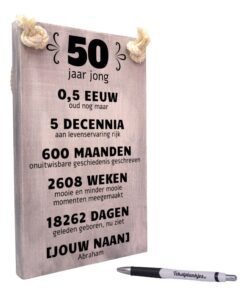 origineel persoonlijk verjaardagscadeau sarah 50 jaar