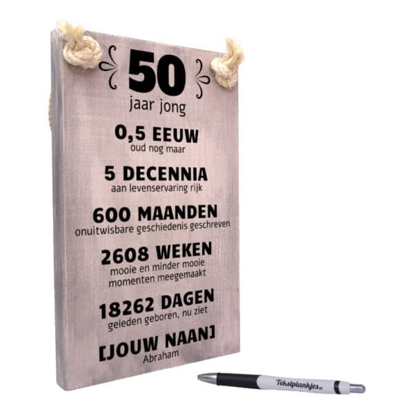 origineel persoonlijk verjaardagscadeau sarah 50 jaar