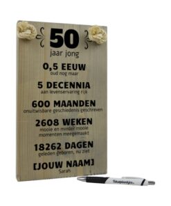 origineel persoonlijk verjaardagscadeau sarah 50 jaar
