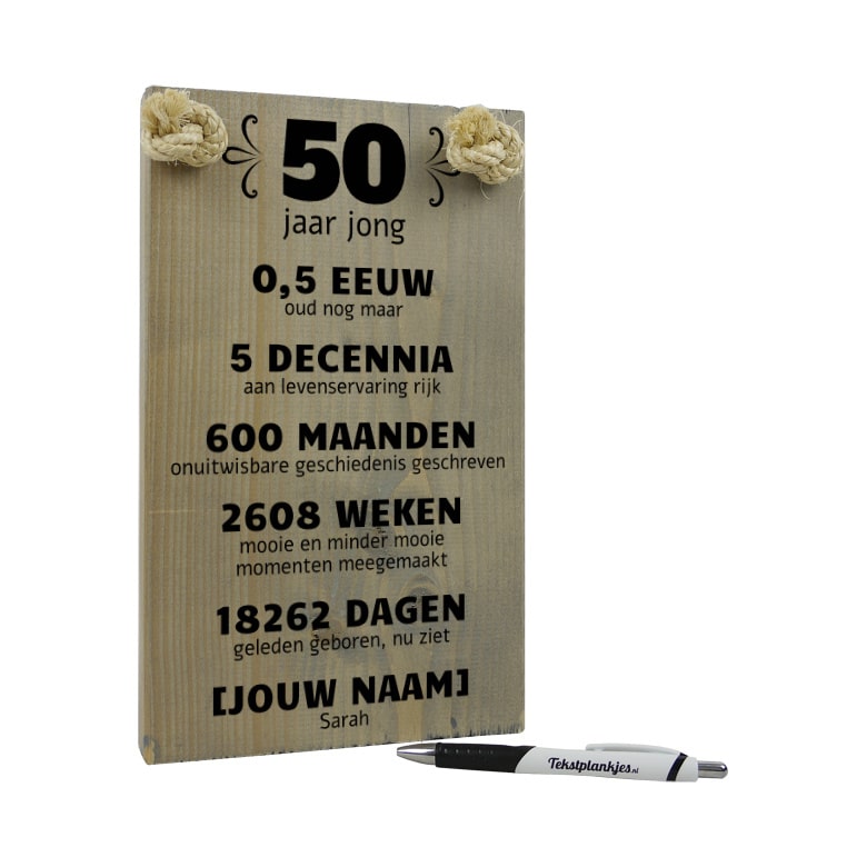 Persoonlijk 50 jaar (gepersonaliseerd)