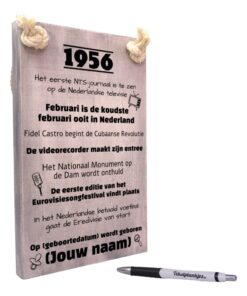 gepersonaliseerd verjaardagscadeau - origineel cadeau en persoonlijk cadeau man vrouw geboren in 1956