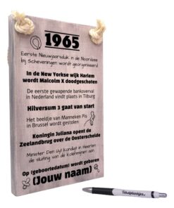 gepersonaliseerd verjaardagscadeau - origineel cadeau en persoonlijk cadeau man vrouw geboren in 1965