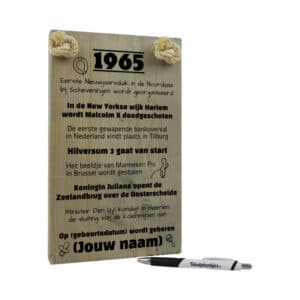 gepersonaliseerd verjaardagscadeau - origineel cadeau en persoonlijk cadeau man vrouw geboren in 1965