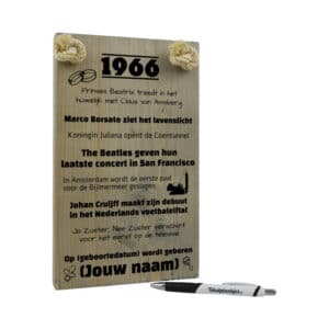 gepersonaliseerd verjaardagscadeau - origineel cadeau en persoonlijk cadeau man vrouw geboren in 1966