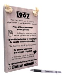 gepersonaliseerd verjaardagscadeau - origineel cadeau en persoonlijk cadeau man vrouw geboren in 1967